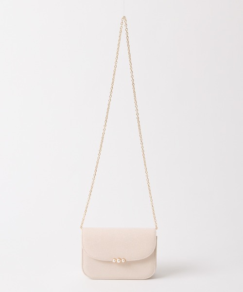 AIMER（エメ） クラッチバッグ パーティーバッグ ラメ×パールモチーフ