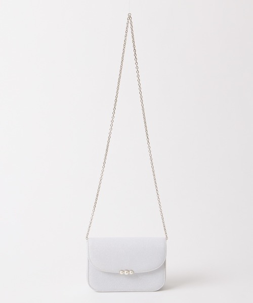 AIMER（エメ） クラッチバッグ パーティーバッグ ラメ×パールモチーフ