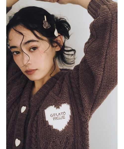 gelato pique｜ハートアランカーディガン | Rakuten Fashion