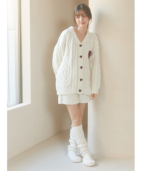 新品未使用　タグ付き　アランカーディガンgelato pique ジェラピケ gelato pique｜ハートアランカーディガン | Rakuten Fashion