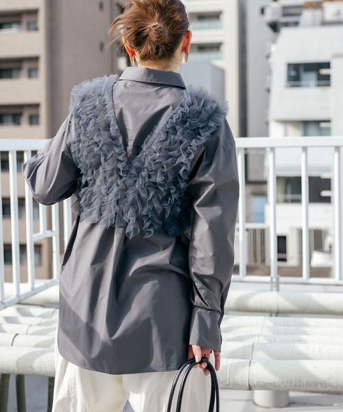 【きみ】カフスとシャツのセット きみ】カフスとシャツのセット ダブルカフスシャンブレーシャツ