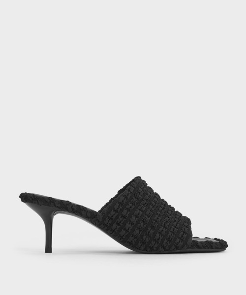 LAURENCE 【25cm】ロランス　黒　ミュール　サンダル CHARLES ＆ KEITH（チャールズ&キース） サンダル ミュール Loren