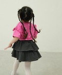 パンツ ガールズ ティアード デニムスカッツ ...の詳細画像2