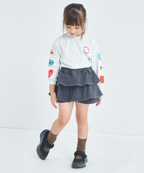 ポコたん品 楽天市場】ティアード デニムスカッツ キッズ服 子供服 ジュニア