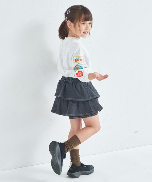 pairmanon パンツ ティアード デニムスカッツ キッズ 子供服