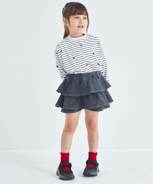 pairmanon パンツ ティアード デニムスカッツ キッズ 子供服