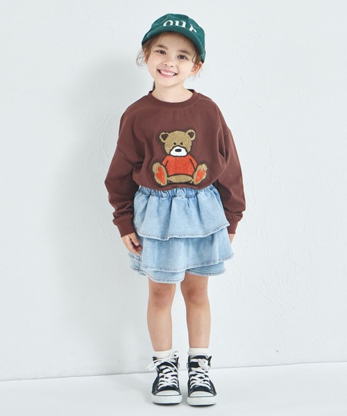pairmanon パンツ ティアード デニムスカッツ キッズ 子供服
