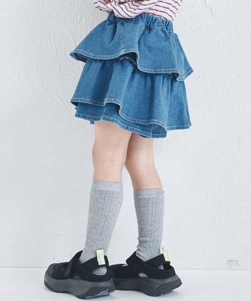 pairmanon パンツ ティアード デニムスカッツ キッズ 子供服