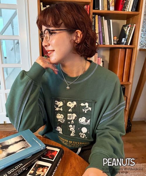 DOUBLE NAME（ダブルネーム） トレーナー スウェット 「PEANUTS 75th