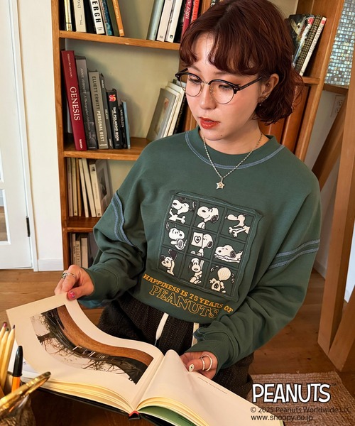 VOTE Vintage PEANUTS スヌーピー スウェット ショート丈 F VOTE Vintage PEANUTS スヌーピー スウェット ショート丈 F