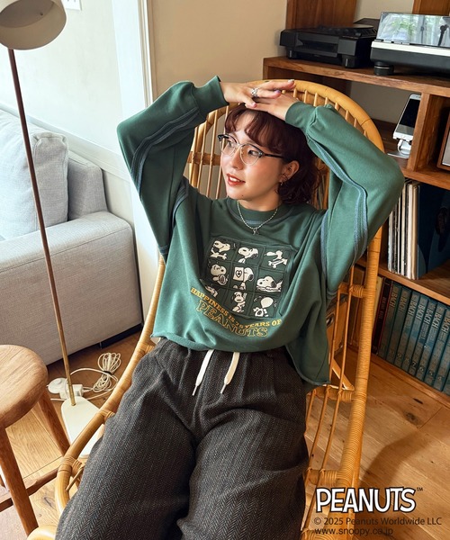 VOTE Vintage PEANUTS スヌーピー スウェット ショート丈 F VOTE Vintage PEANUTS スヌーピー スウェット ショート丈 F