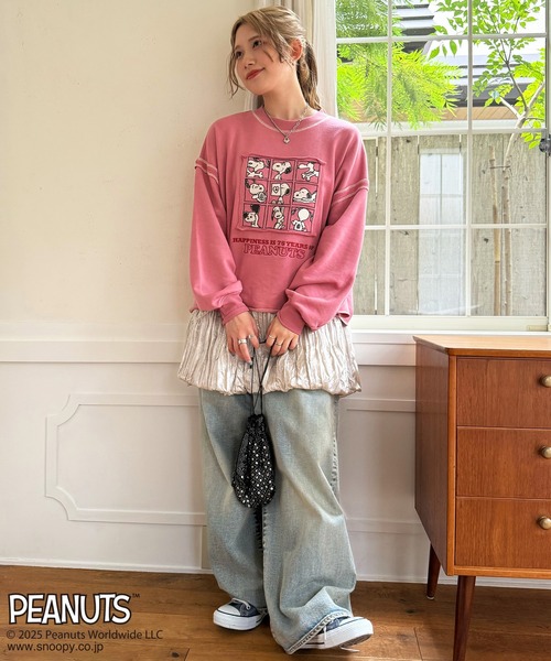 DOUBLE NAME（ダブルネーム） トレーナー スウェット 「PEANUTS 75th