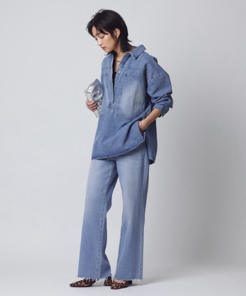 RASW（ラス） ブラウス シャツ 「RASW」デニムプルオーバーシャツ 