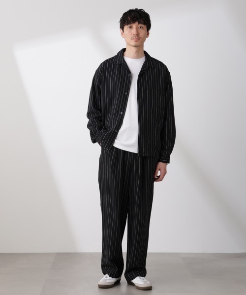 NANO universe（ナノ・ユニバース） パンツ リネンブレンドピン