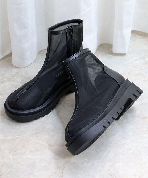 「LibertyDoll」 ショートブーツ LL ブラック レディース_画像5