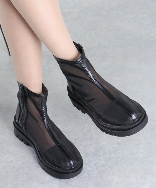 「LibertyDoll」 ショートブーツ LL ブラック レディース_画像7