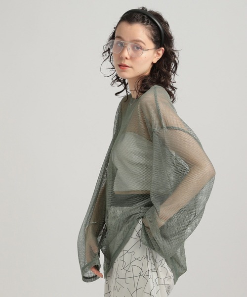 KUUUPY tシャツ Long Sleeve Mesh Pullover- ロングスリーブ