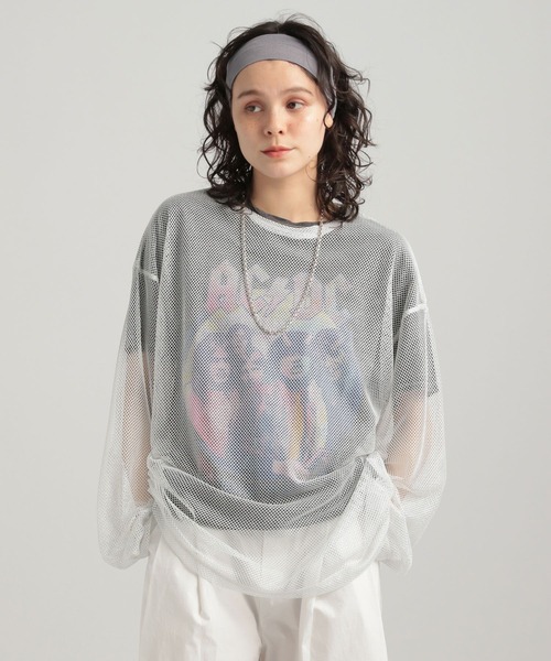 絶滅危惧種 メッシュ Tシャツ ロングTシャツ トップス 楽天市場】メッシュ ロンtの通販