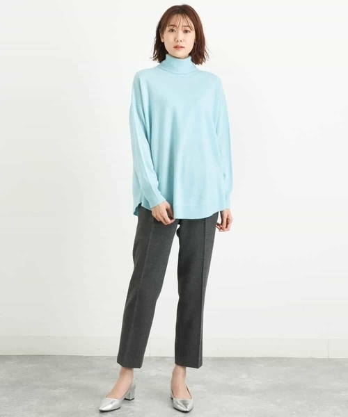 「MK MICHEL KLEIN」 タートルネックニット 38 ホワイト レディース_画像5