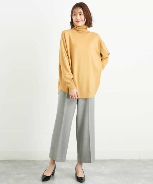 「MK MICHEL KLEIN」 タートルネックニット 38 ホワイト レディース_画像8