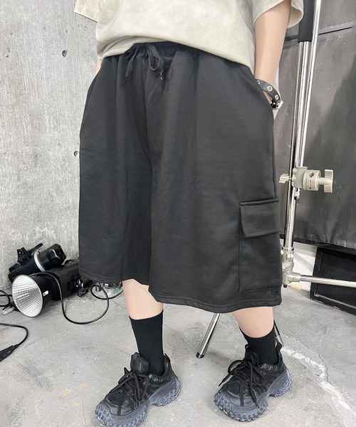 スウェットパンツ ジャージ スウェットカーゴハーフパンツ