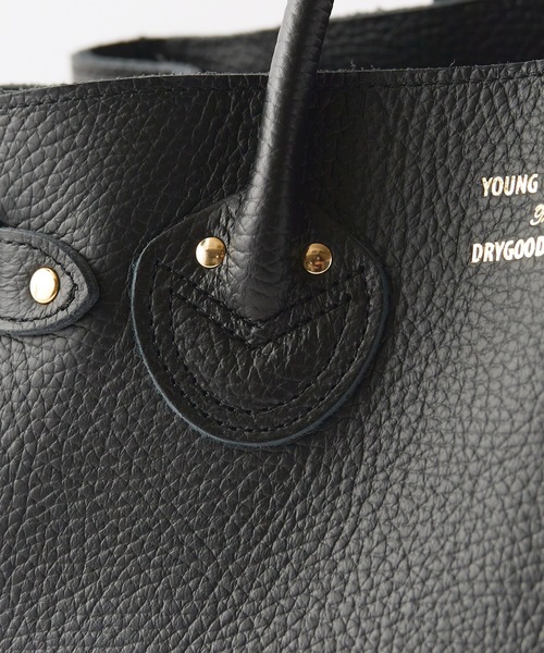 『美品』Young &Olsen ブラックトートバッグ　定価:40,700円 ヤングアンドオルセン YOUNG&OLSEN トートバッグ - レザー 黒