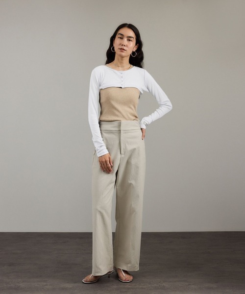 nu=layerショート丈カーディガン SALON adam et rope' カーディガン nu=layerショート丈