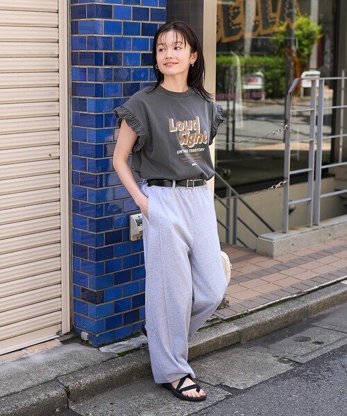 パンツ 「接触冷感」 サマー ボンディング カーブワイドパンツ/イージーパンツ/スウェットパンツ レディース | FREAK'S STORE | 07