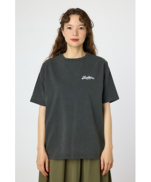 ロデオクラウンズ ユニセックス バックプリント刺繍Ｔシャツ ホワイト セール】BACK SKETCH LOGO ロングTシャツ（Tシャツ/カットソー
