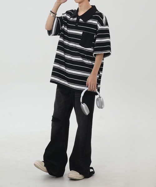 aimoha ポロシャツ ボーダーポロシャツ メンズ : ZOZOTOWN Yahoo