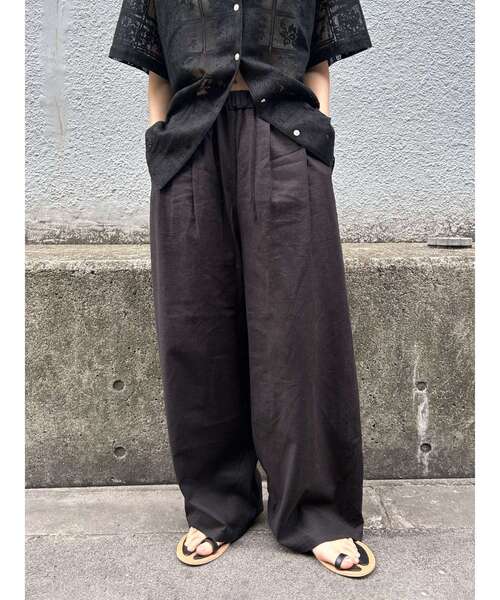 新品未使用 Ungrid リネンパンツ Ungrid パンツ リネン混カーブラフパンツ レディース : ZOZOTOWN