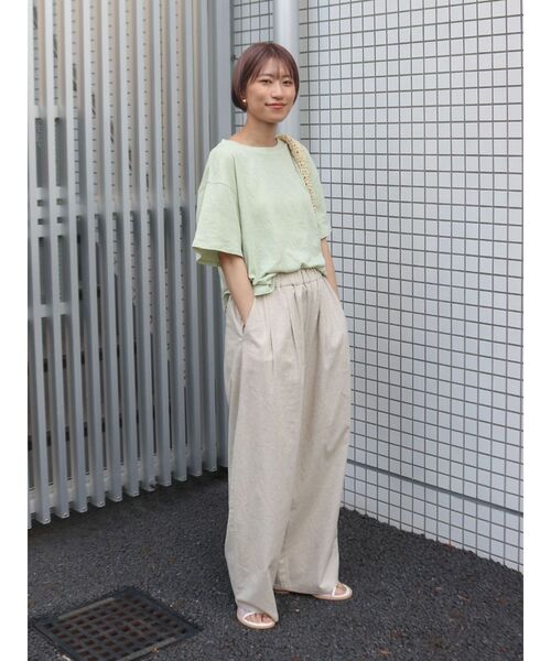 新品未使用 Ungrid リネンパンツ Ungrid パンツ リネン混カーブラフパンツ レディース : ZOZOTOWN