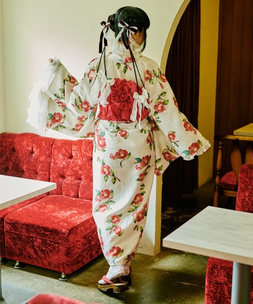 kutir 浴衣 「クティールとレトロ」2WAY 浴衣セット レディース