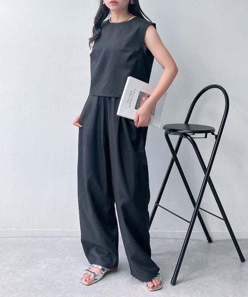 AS KNOW セットアップ ○ノースリーブトップス ワイドパンツ