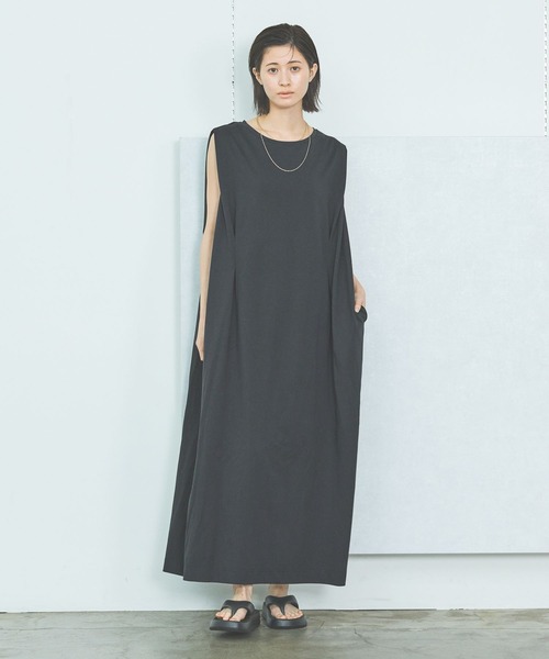 LAKOLE ワンピース 「接触冷感」ウェストタックカット