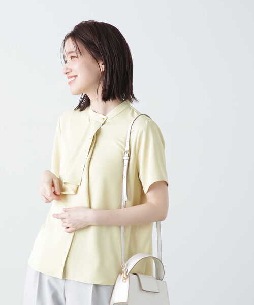 「N.（N. Natural Beauty Basic）」 半袖ブラウス MEDIUM イエロー レディース