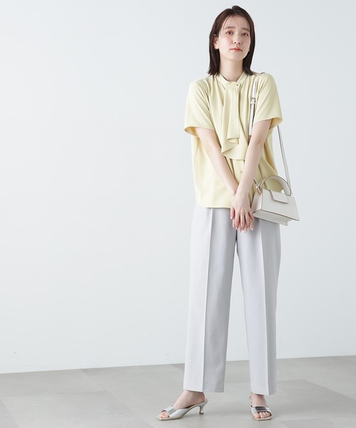 「N.（N. Natural Beauty Basic）」 半袖ブラウス MEDIUM イエロー レディース