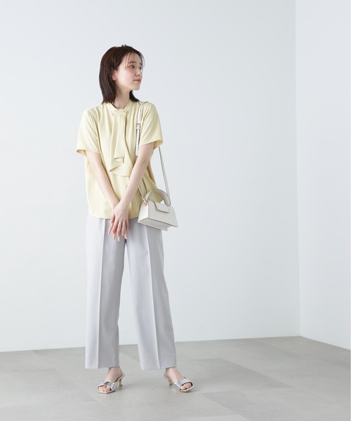 「N.（N. Natural Beauty Basic）」 半袖ブラウス MEDIUM イエロー レディース