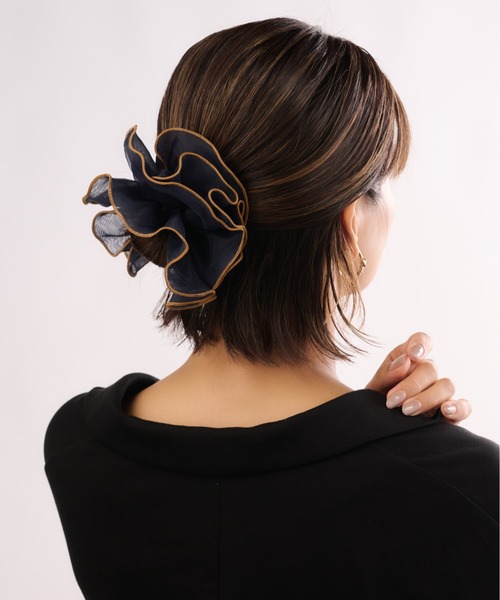 dee doo dah シュシュ 「deedoodah」オーガンジーパイピングシュシュ