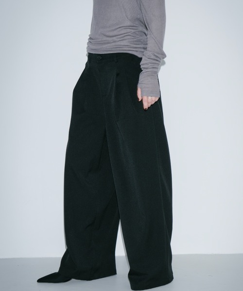 HANNE スラックス パンツ 2タックワイドパンツ レディース : ZOZOTOWN