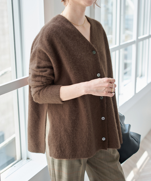 Spick＆Span カーディガン フォックスウールミックス2WAYカーディガン