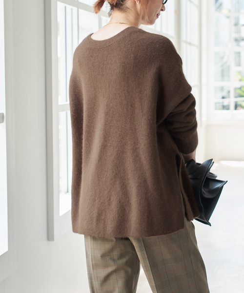 スピックアンドスパン フォックスウールカーディガン 茶 ブラウン 新品未使用 Spick＆Span（スピック アンド スパン） カーディガン フォックス