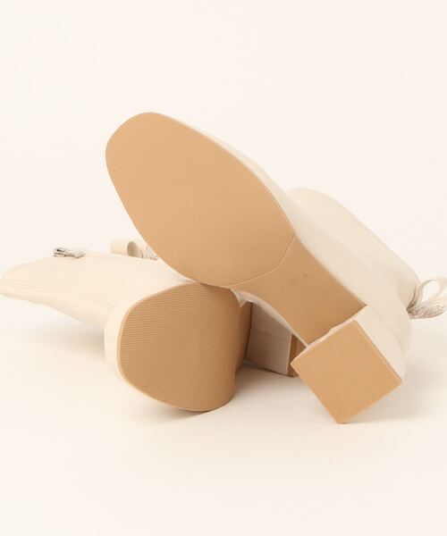 「Lace Ladies」 ショートブーツ 25 アイボリー レディース_画像3