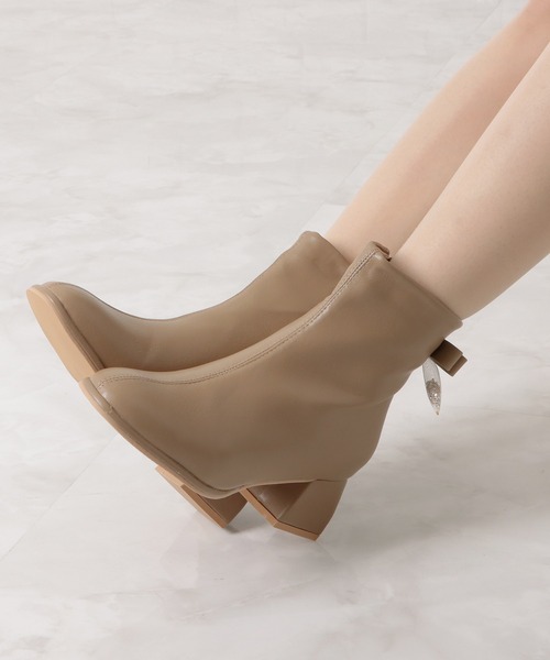 「Lace Ladies」 ショートブーツ 25 アイボリー レディース_画像5