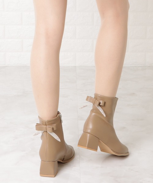 「Lace Ladies」 ショートブーツ 25 アイボリー レディース_画像9