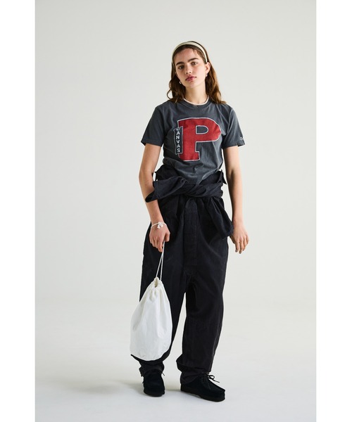 「PARROTT CANVAS」 半袖Tシャツ ONE SIZE グレー レディース_画像6