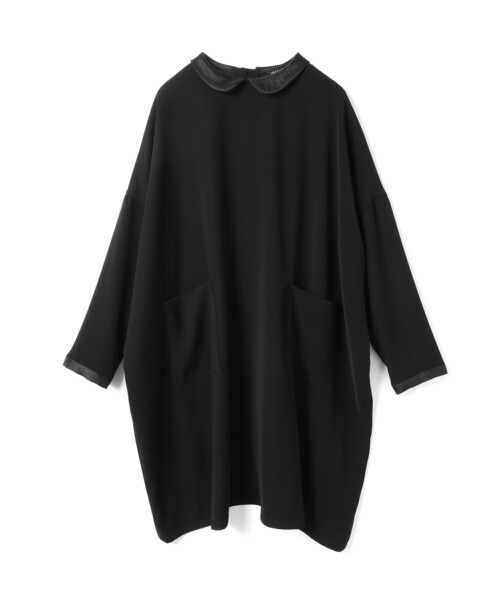 mizuiroind（ミズイロインド） ワンピース 衿付きサテンコクーン