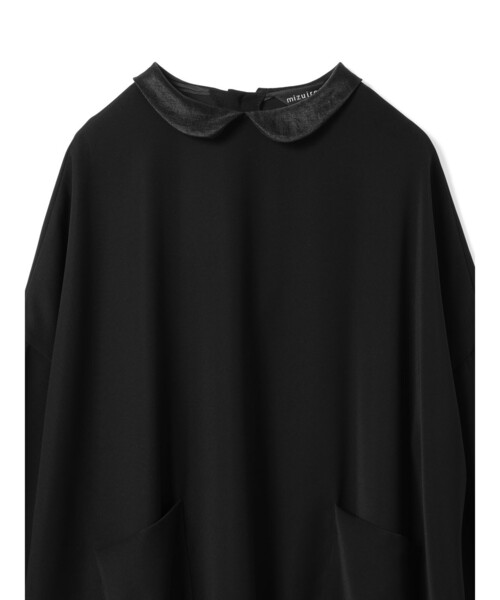 mizuiroind（ミズイロインド） ワンピース 衿付きサテンコクーン