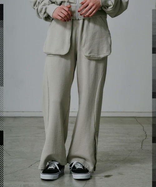 セレモニースーツ スラックス パンツ 「FACETASM」FLOWING SWEAT PANTS / ベージュ 「JOO-PT-U11」 レディース