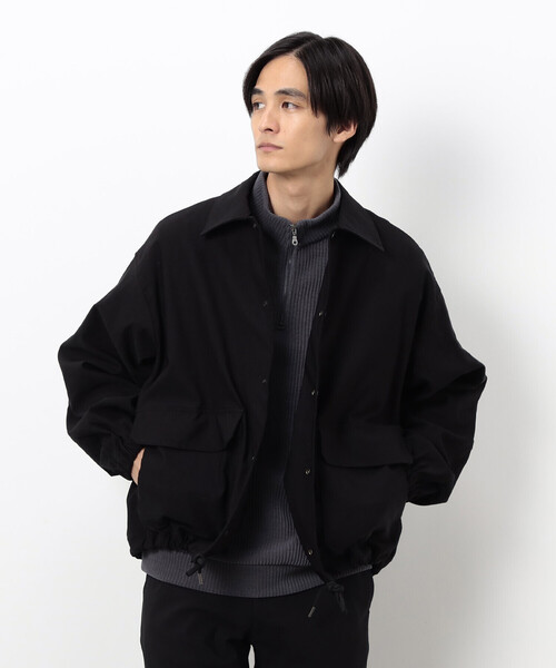 コムコム　ジャケット T／Rツイル Wブレスト ノーカラージャケット（12-20JE03-203